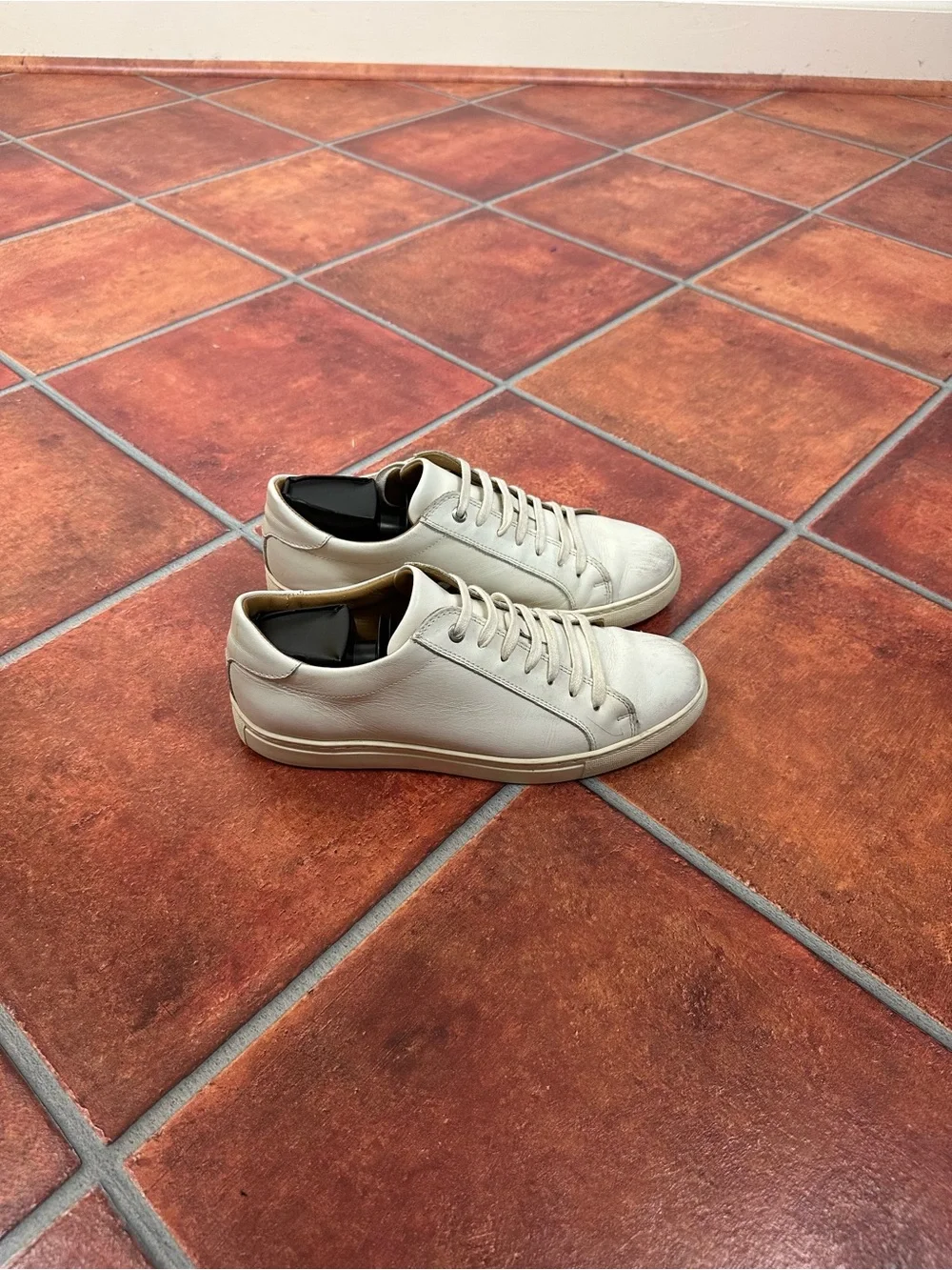 SuitSupply Minimalist Sneakers in White Calf Leather